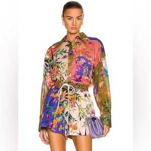 Zimmermann Tropicana Patched Shirt/Shorts Set in Sz 2/US Sz 6-8